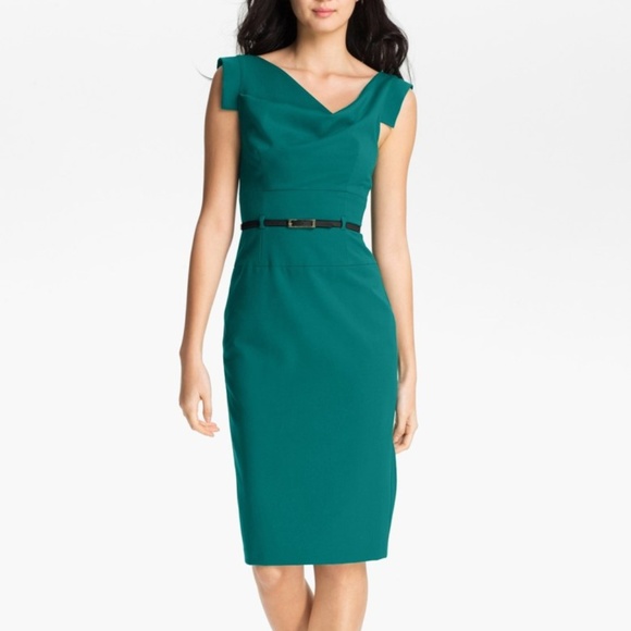 Black Halo Dresses & Skirts - Black Halo 'Jackie O' Belted Sheath Dress